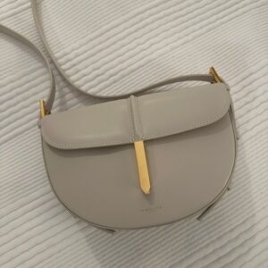 DeMellier Tokyo Saddle Crossbody Bag in Off White